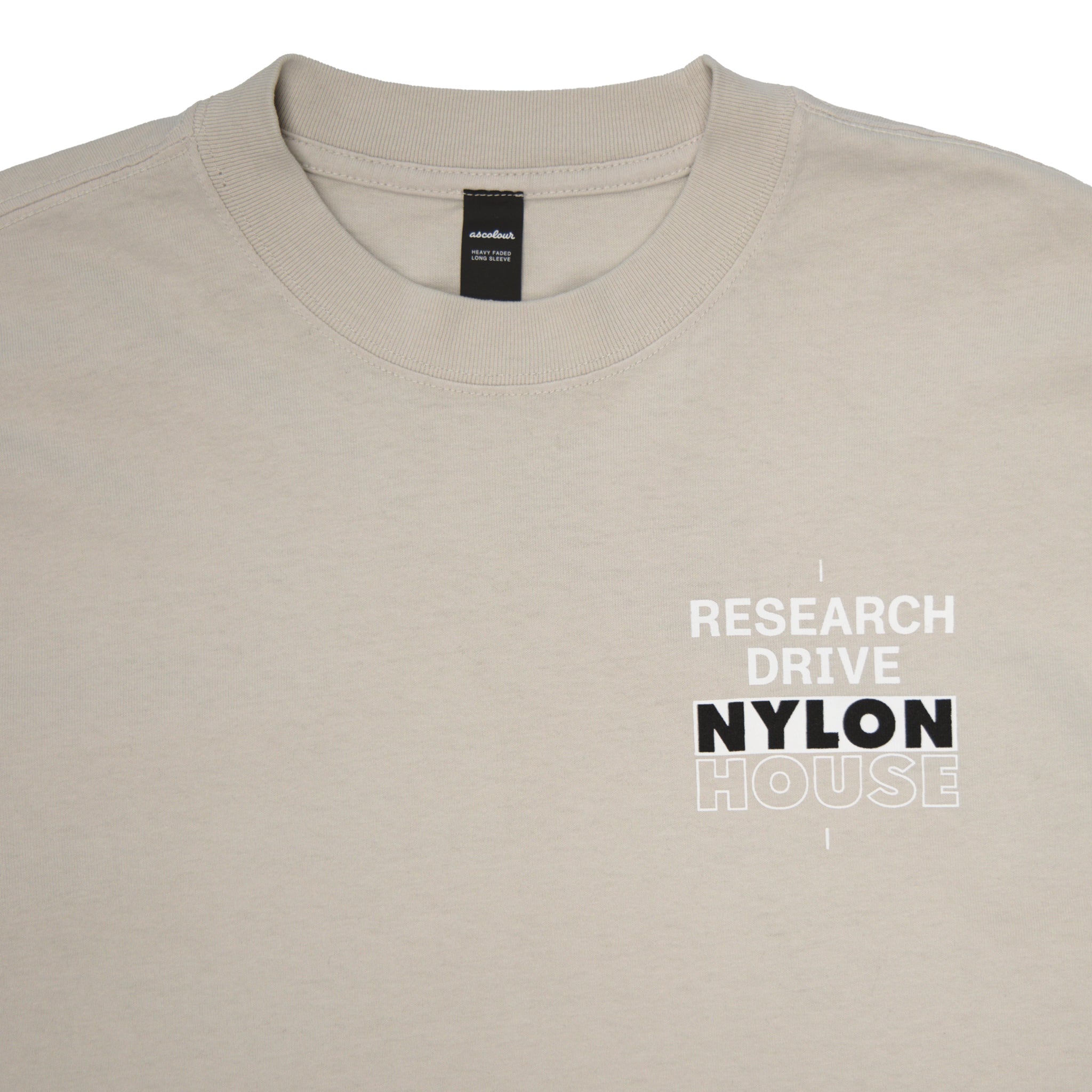 NYLON HOUSE Long Sleeve Tee, Bone