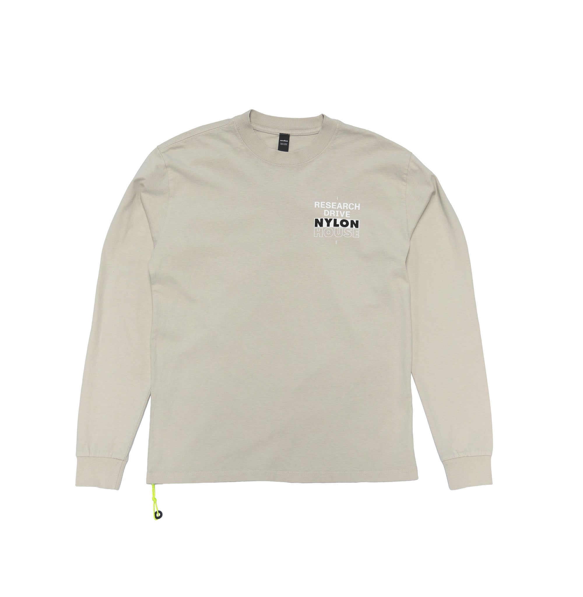 NYLON HOUSE Long Sleeve Tee, Bone