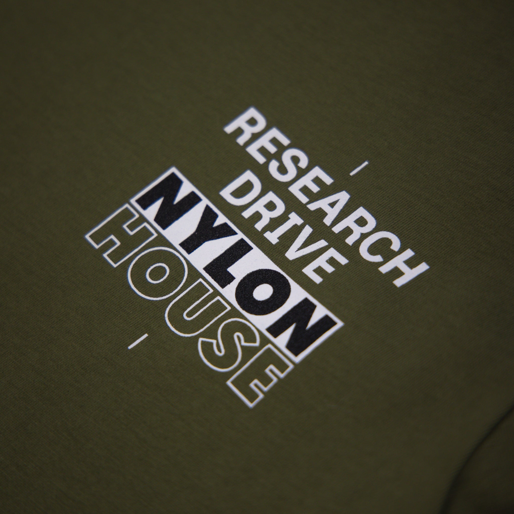 NYLON HOUSE Long Sleeve Tee, Olive