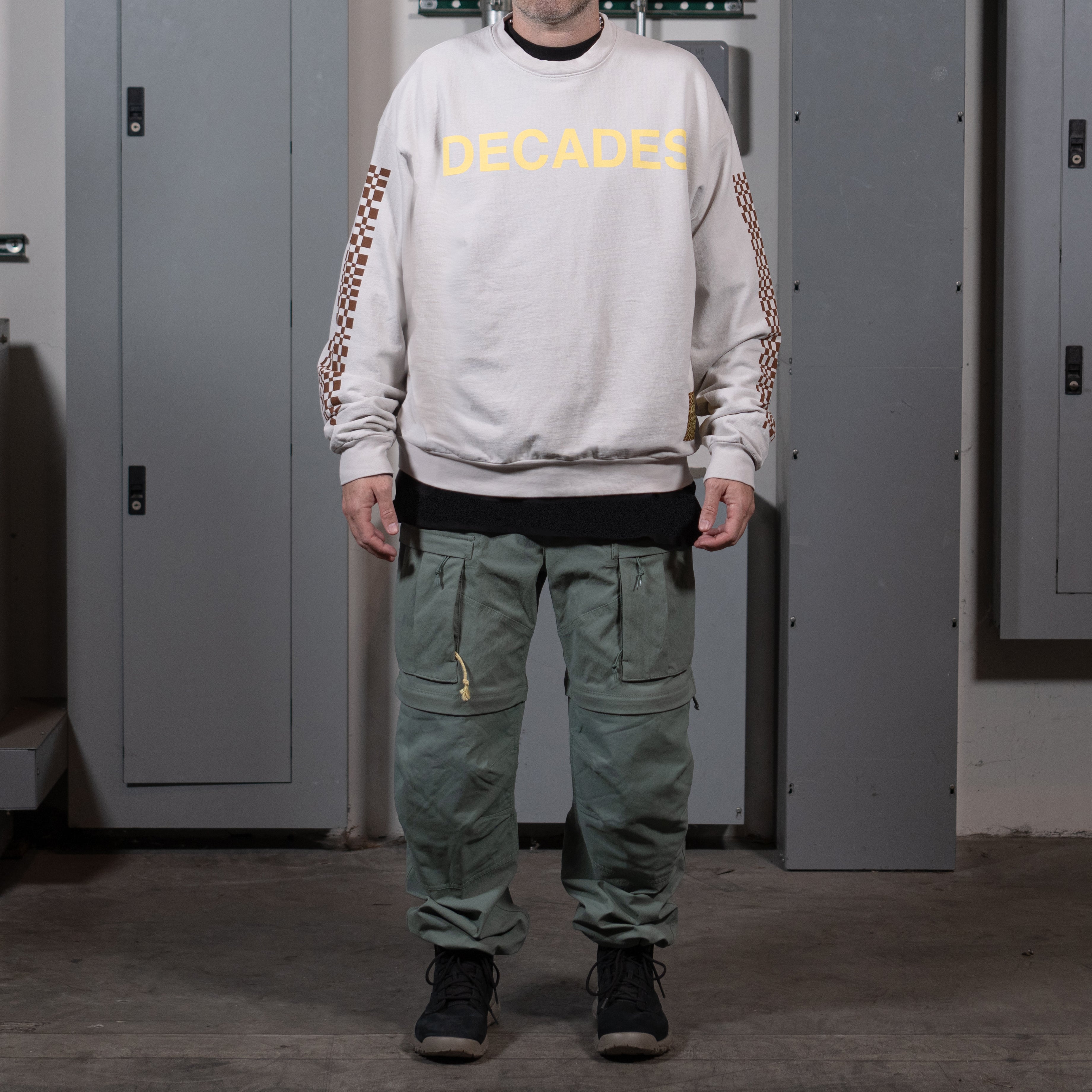DECADES by Research Drive Long Sleeve Garment Dye French Terry Pullover