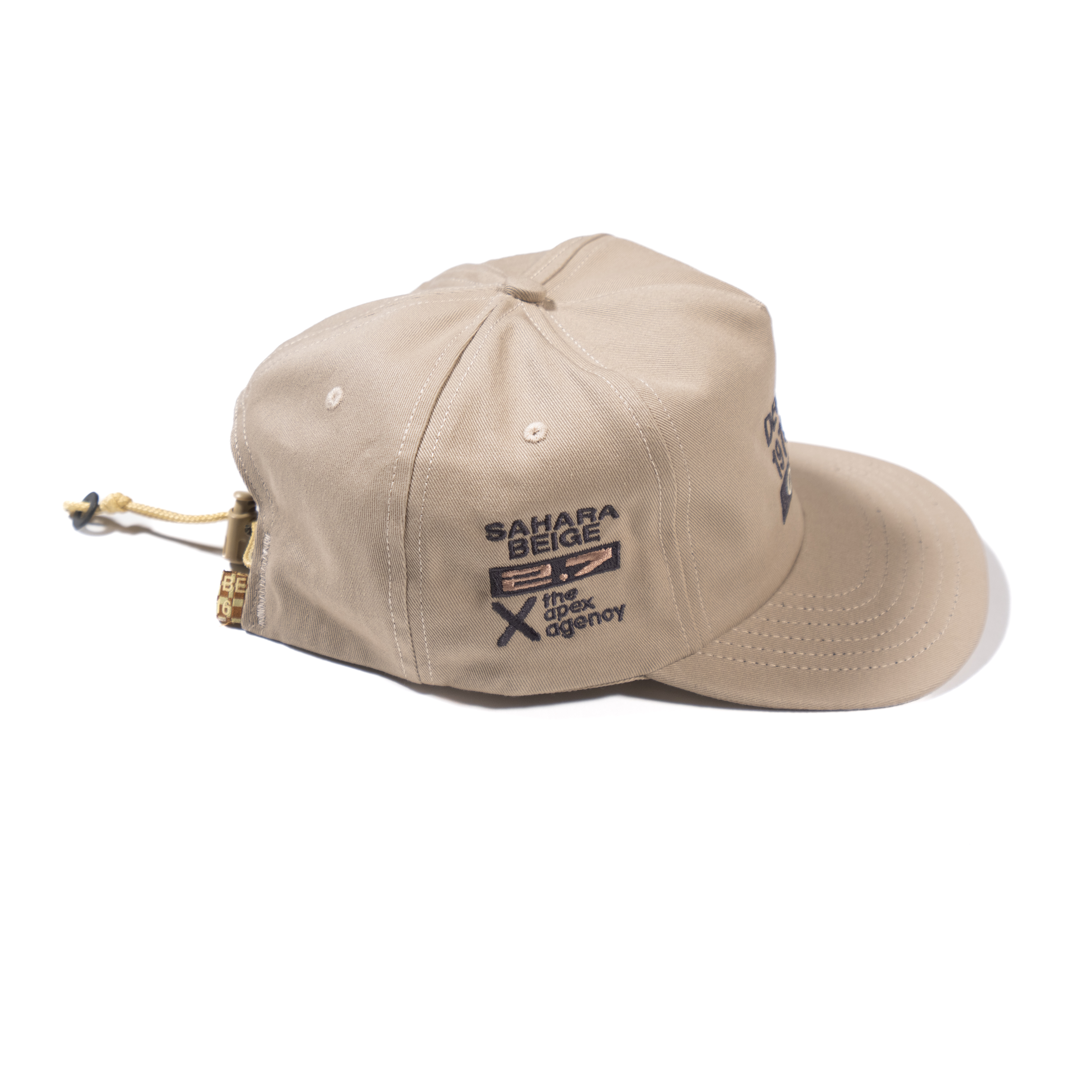 DECADES by Research Drive Poly Cotton Twill 5-Panel Hat - Beige