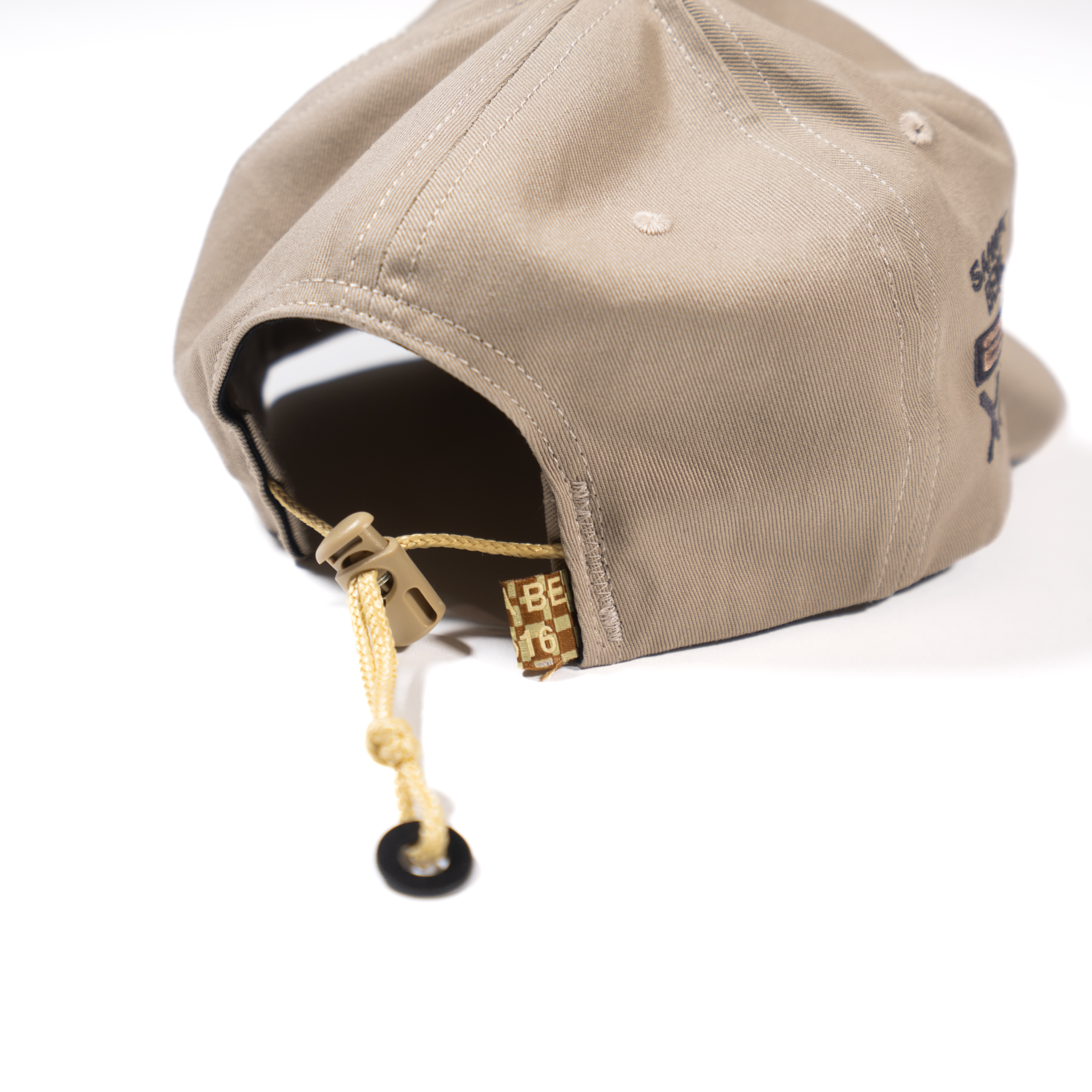 DECADES by Research Drive Poly Cotton Twill 5-Panel Hat - Beige