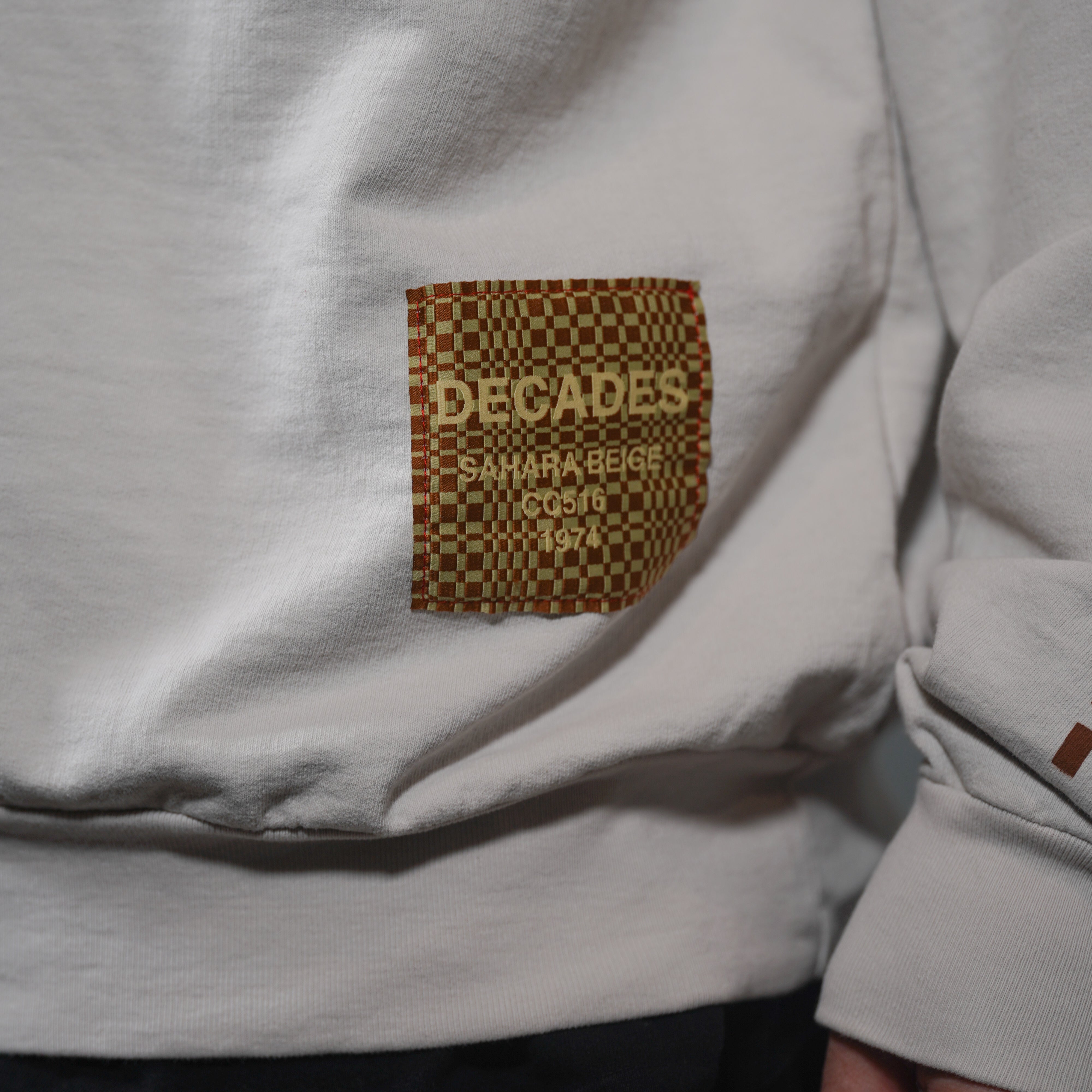 DECADES by Research Drive Long Sleeve Garment Dye French Terry Pullover