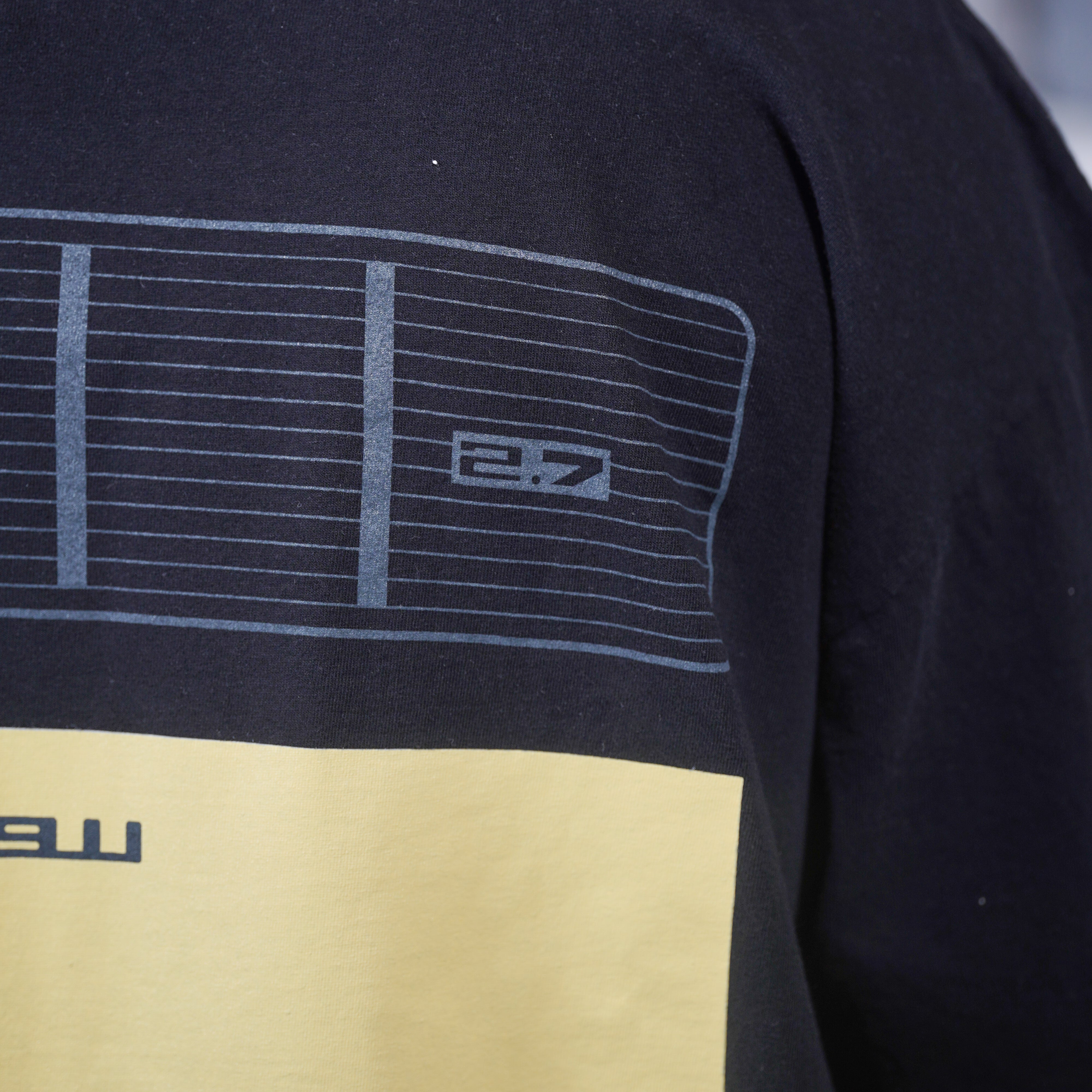 DECADES by Research Drive Long Sleeve Garment Dye Mockneck T-Shirt