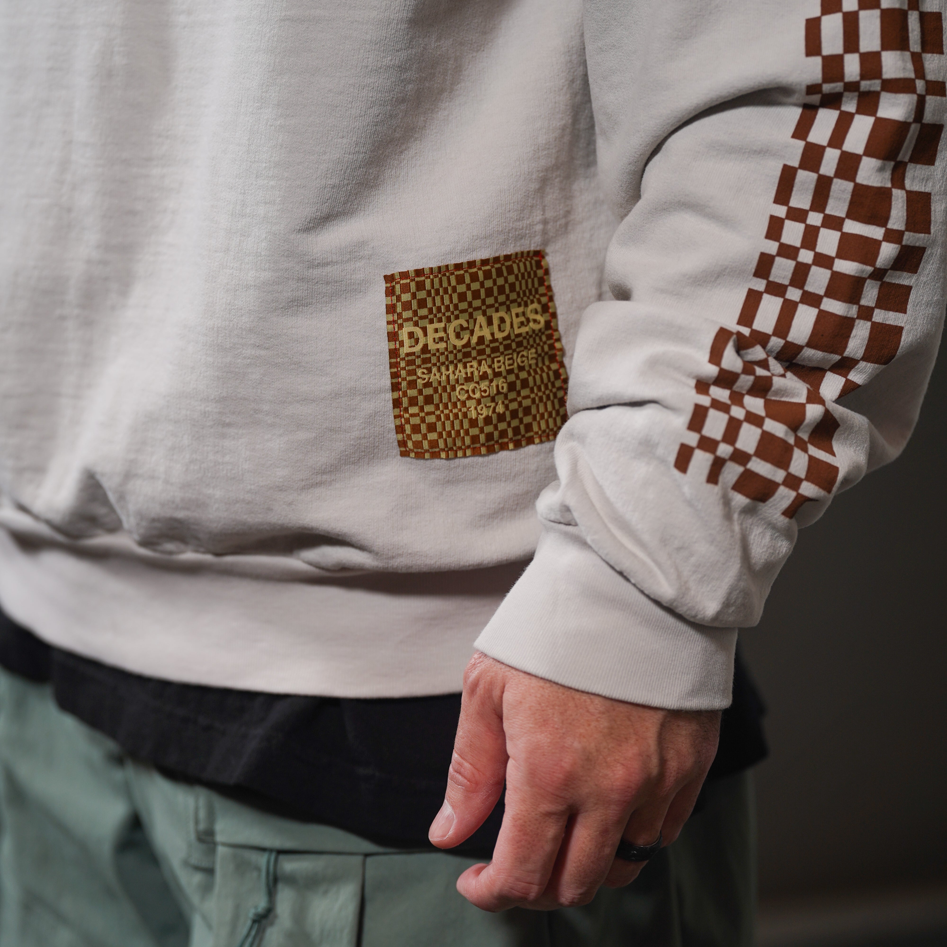 DECADES by Research Drive Long Sleeve Garment Dye French Terry Pullover